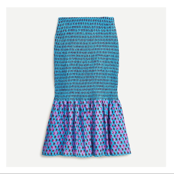 J. Crew Dresses & Skirts - J Crew Smocked skirt in layered block print - 6